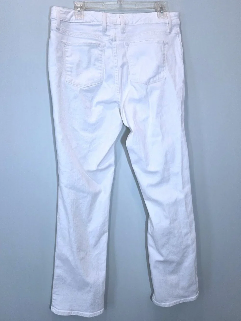 L.L. Bean Favorite Fit White Straight Leg Jeans Size 12